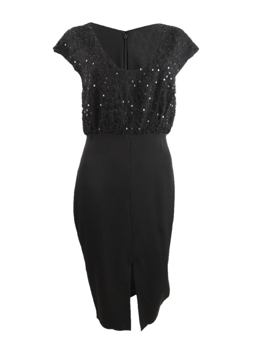 ★racheleiページ★ Rachel Zoe Women's Mayberry Eyelash Sequins Dress (0, Black) | eBay